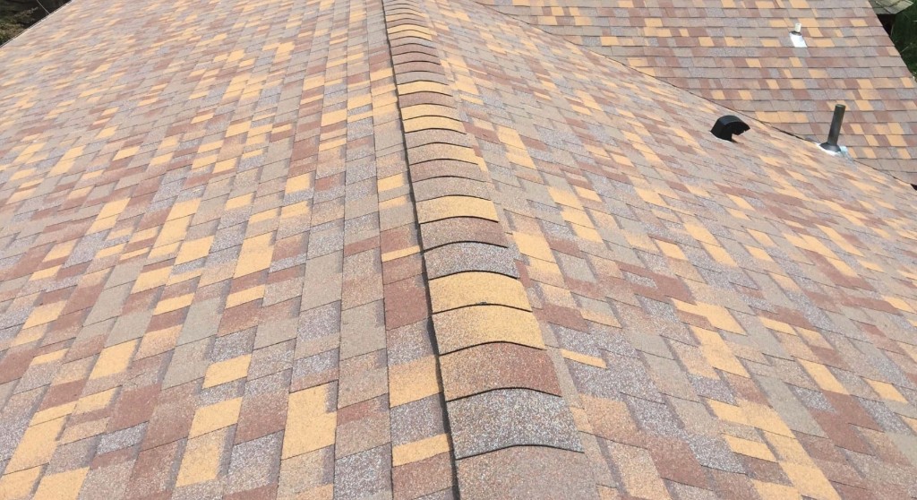 Roofline ridge and drip edge detail on a North Jersey exterior - fascia and soffit coordinate with this