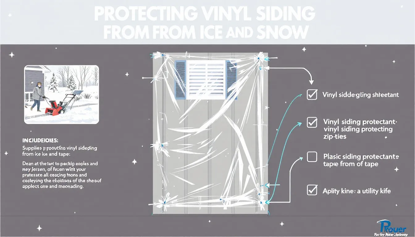 Protecting vinyl siding from ice and snow during New Jersey winters.