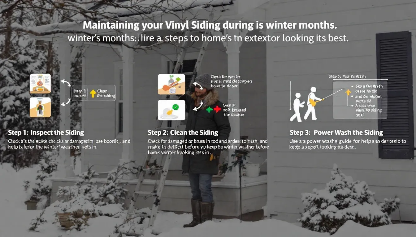 Professional help for winter maintenance of vinyl siding.